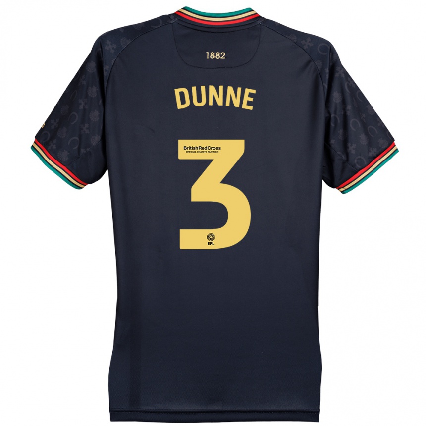 Niño Fútbol Camiseta Jimmy Dunne #3 Azul Marino Oscuro 2ª Equipación 2024/25 México