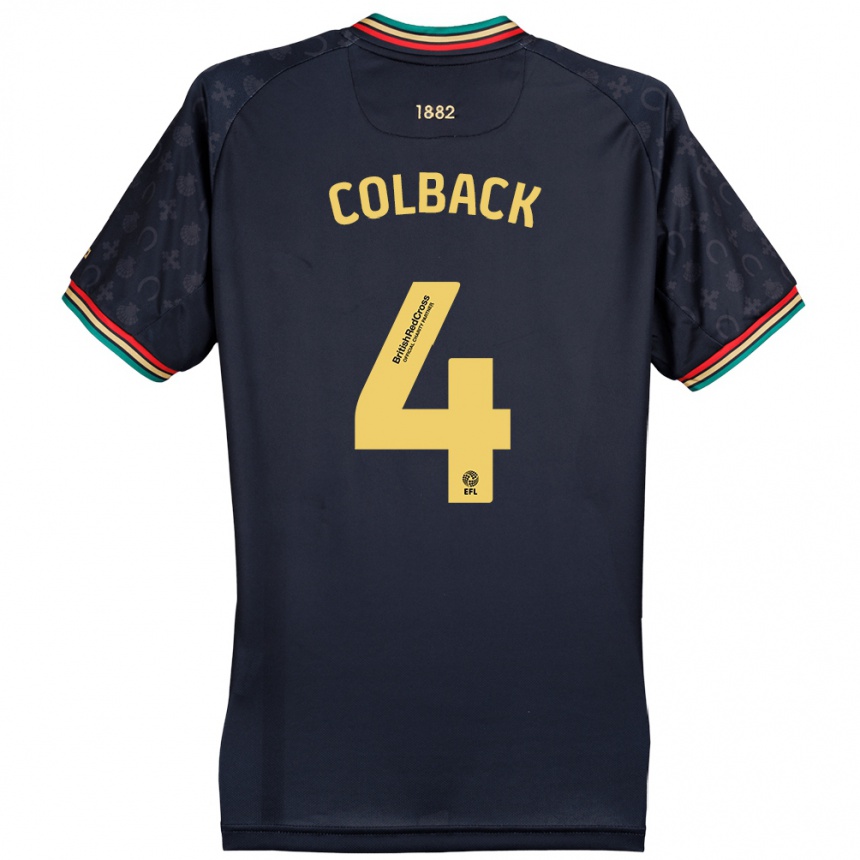 Niño Fútbol Camiseta Jack Colback #4 Azul Marino Oscuro 2ª Equipación 2024/25 México