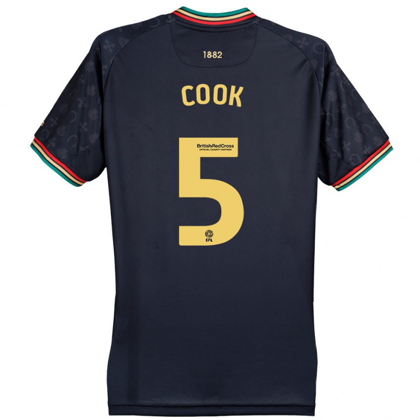 Niño Fútbol Camiseta Steve Cook #5 Azul Marino Oscuro 2ª Equipación 2024/25 México