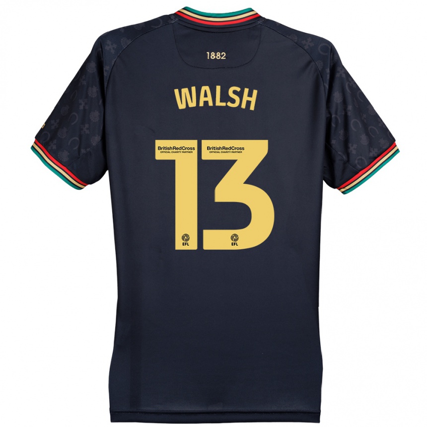 Niño Fútbol Camiseta Joe Walsh #13 Azul Marino Oscuro 2ª Equipación 2024/25 México