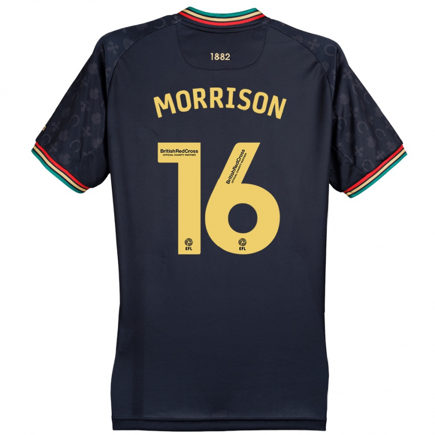 Niño Fútbol Camiseta Liam Morrison #16 Azul Marino Oscuro 2ª Equipación 2024/25 México