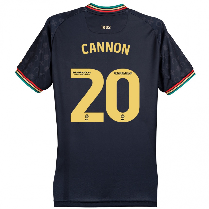 Niño Fútbol Camiseta Reggie Cannon #20 Azul Marino Oscuro 2ª Equipación 2024/25 México