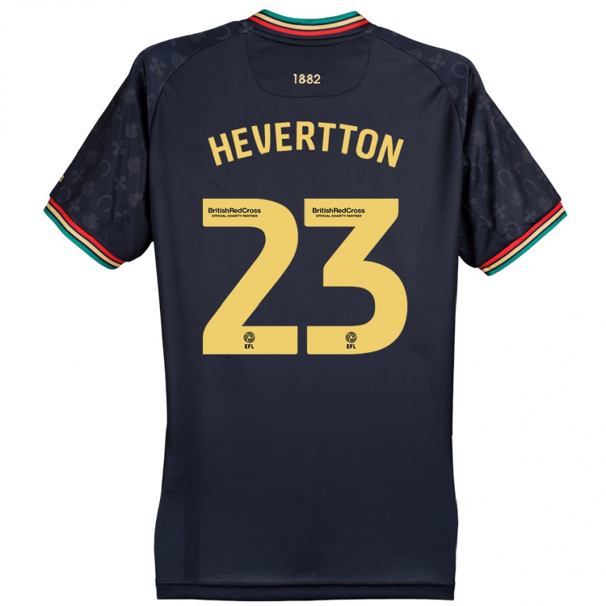 Niño Fútbol Camiseta Hevertton #23 Azul Marino Oscuro 2ª Equipación 2024/25 México