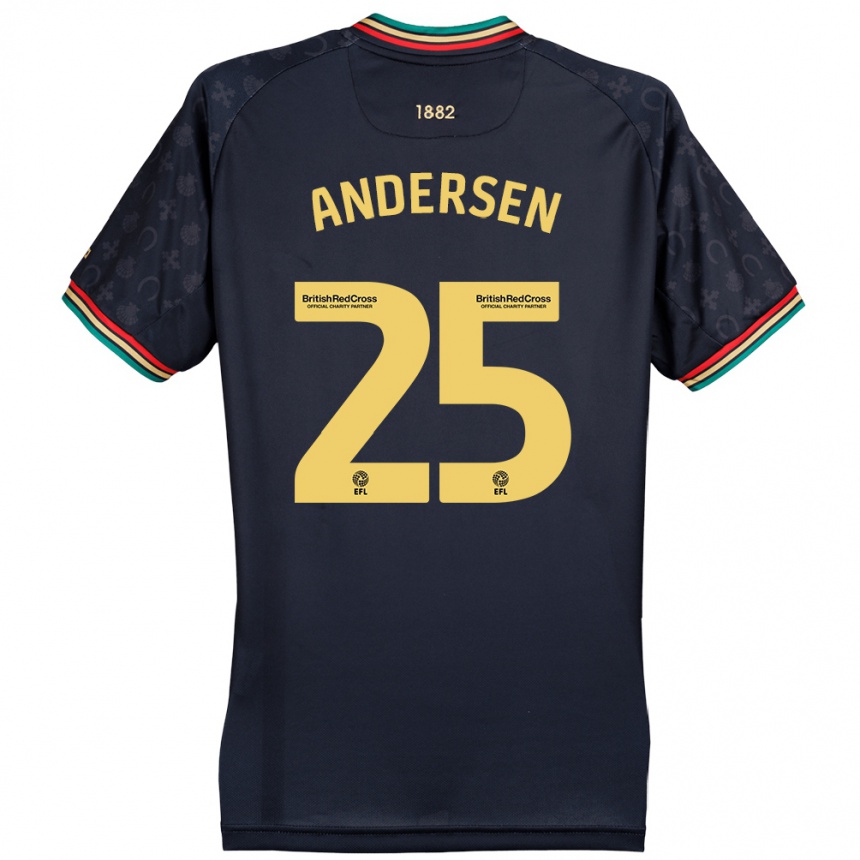 Niño Fútbol Camiseta Lucas Andersen #25 Azul Marino Oscuro 2ª Equipación 2024/25 México