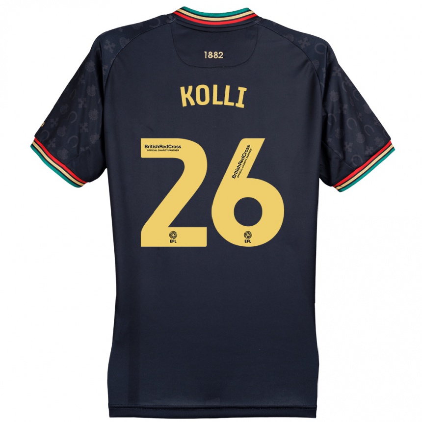 Niño Fútbol Camiseta Rayan Kolli #26 Azul Marino Oscuro 2ª Equipación 2024/25 México