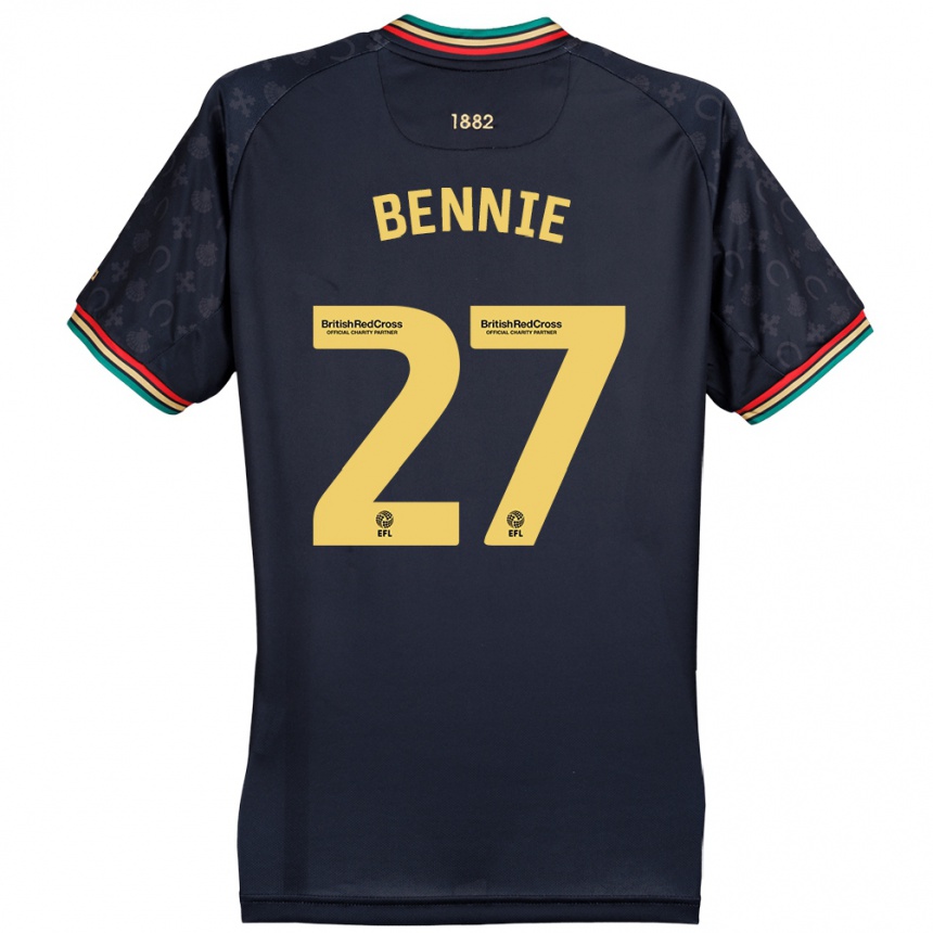 Niño Fútbol Camiseta Daniel Bennie #27 Azul Marino Oscuro 2ª Equipación 2024/25 México