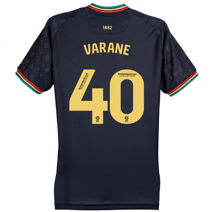 Niño Fútbol Camiseta Jonathan Varane #40 Azul Marino Oscuro 2ª Equipación 2024/25 México