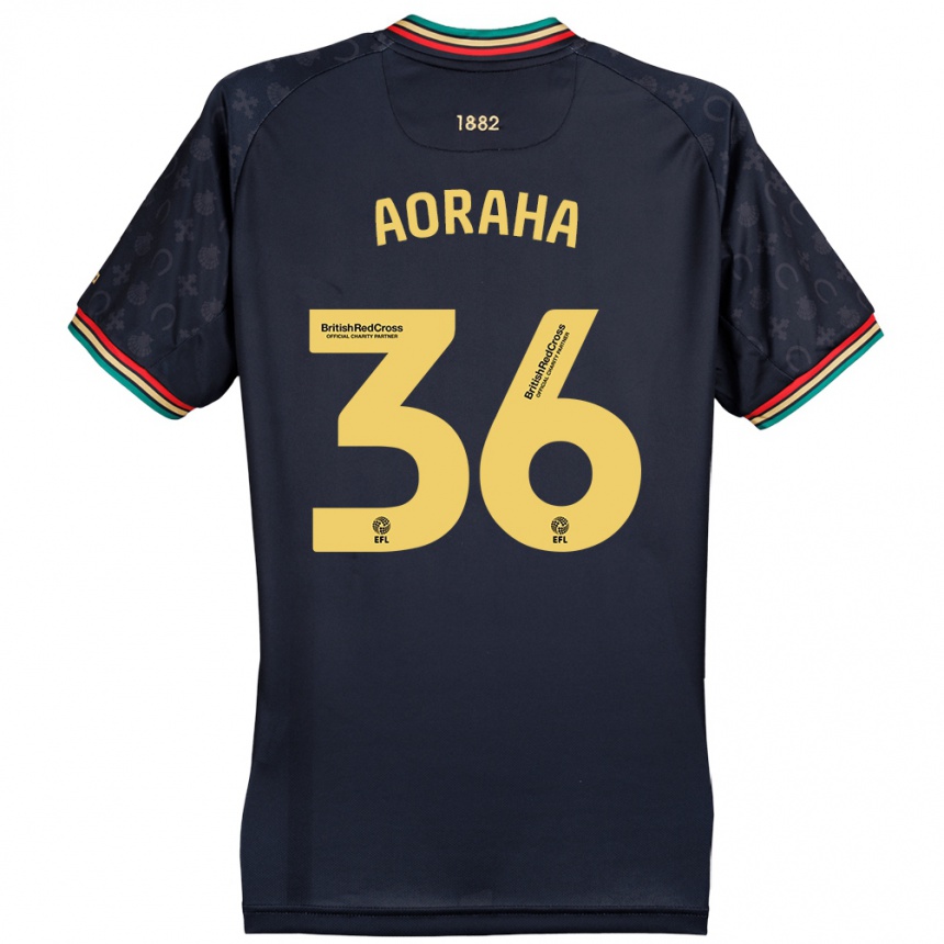 Niño Fútbol Camiseta Alexander Aoraha #36 Azul Marino Oscuro 2ª Equipación 2024/25 México