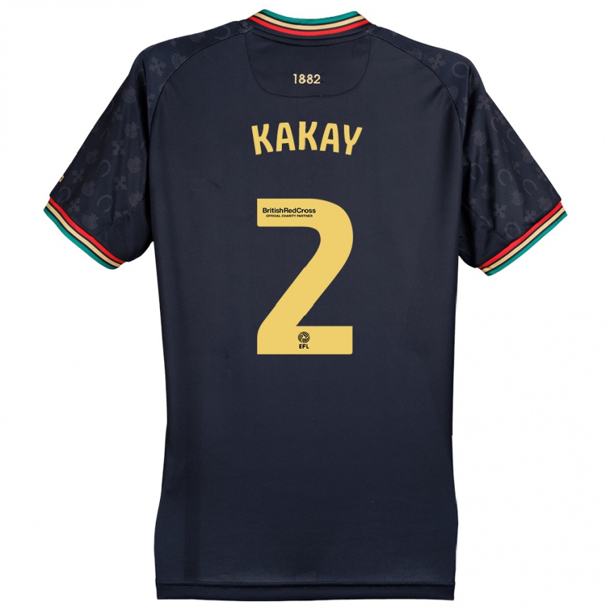 Niño Fútbol Camiseta Osman Kakay #2 Azul Marino Oscuro 2ª Equipación 2024/25 México