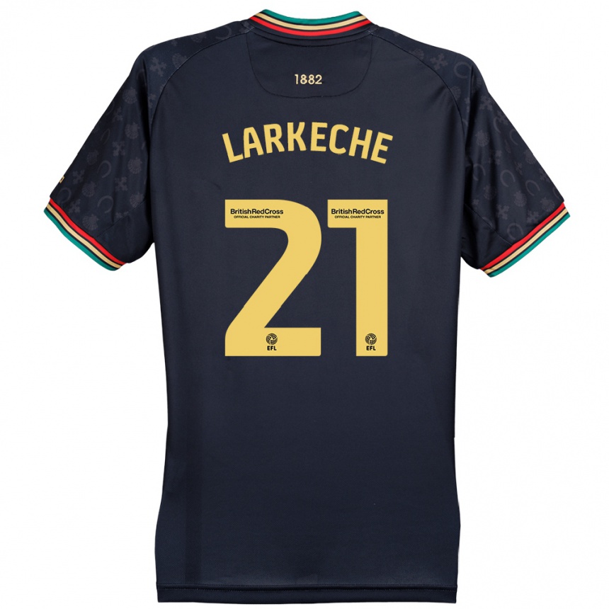 Niño Fútbol Camiseta Ziyad Larkeche #21 Azul Marino Oscuro 2ª Equipación 2024/25 México