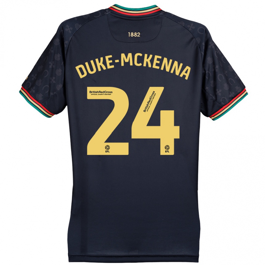 Niño Fútbol Camiseta Stephen Duke-Mckenna #24 Azul Marino Oscuro 2ª Equipación 2024/25 México