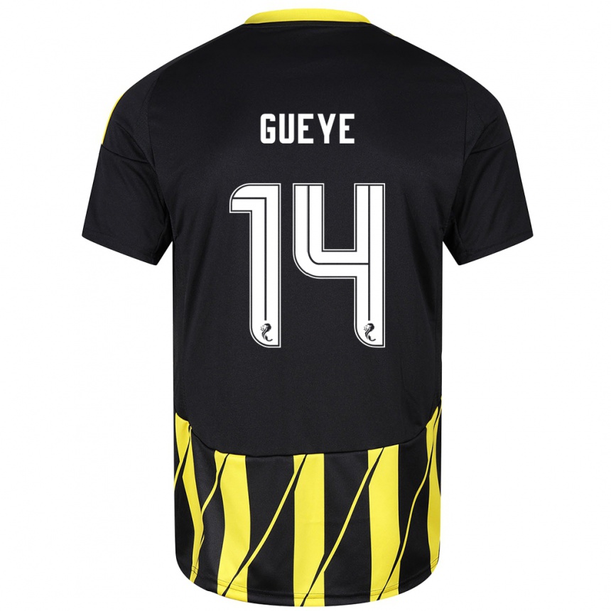 Niño Fútbol Camiseta Pape Habib Gueye #14 Negro Amarillo 2ª Equipación 2024/25 México