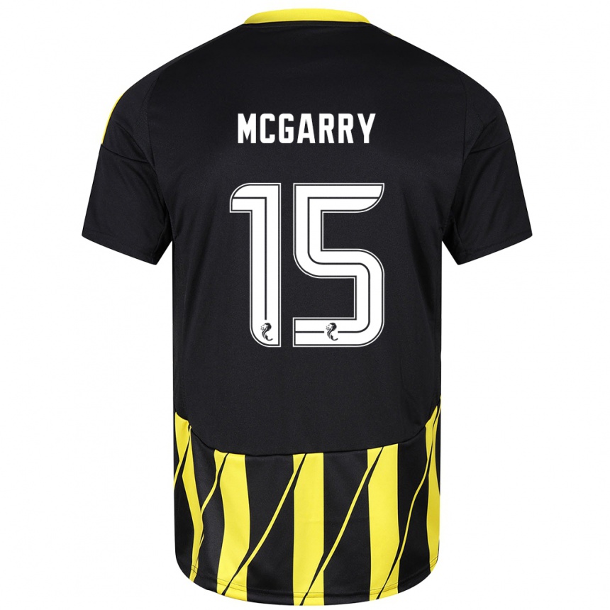 Niño Fútbol Camiseta James Mcgarry #15 Negro Amarillo 2ª Equipación 2024/25 México