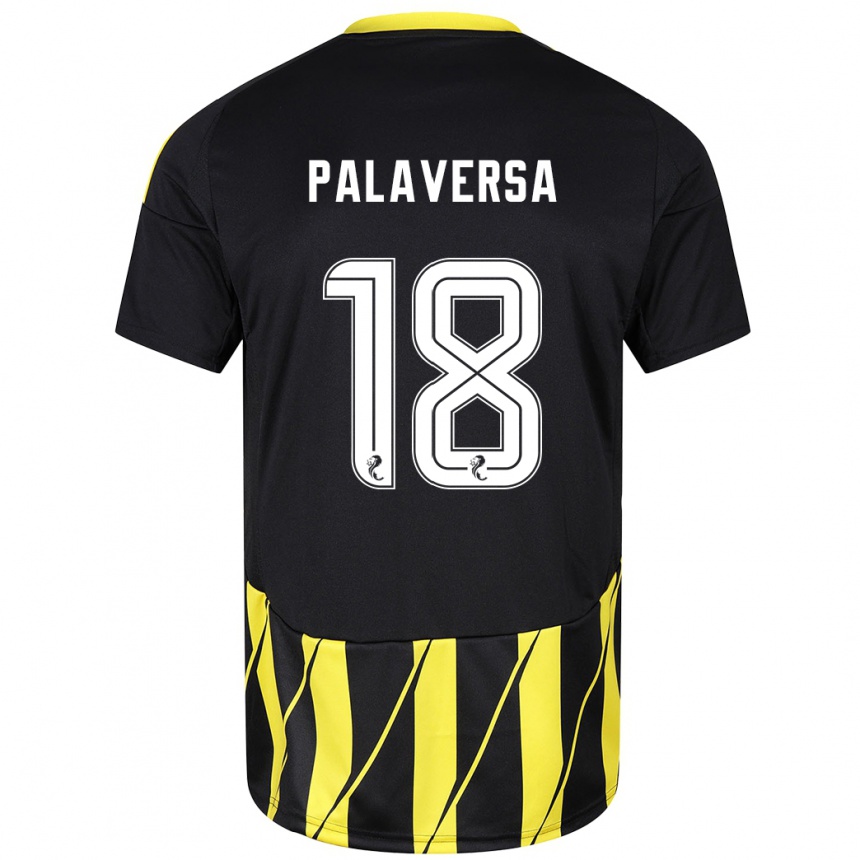 Niño Fútbol Camiseta Ante Palaversa #18 Negro Amarillo 2ª Equipación 2024/25 México