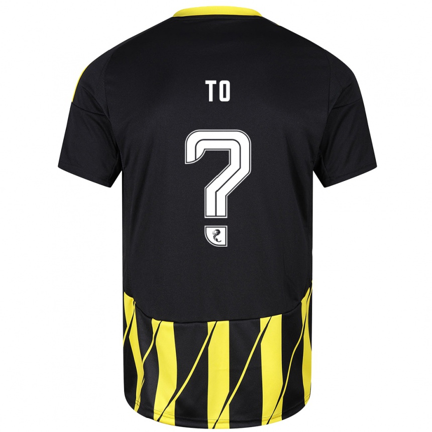 Niño Fútbol Camiseta Zack To #0 Negro Amarillo 2ª Equipación 2024/25 México