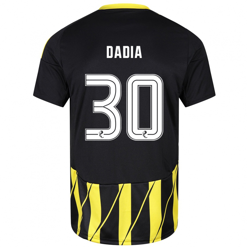 Niño Fútbol Camiseta Or Dadia #30 Negro Amarillo 2ª Equipación 2024/25 México