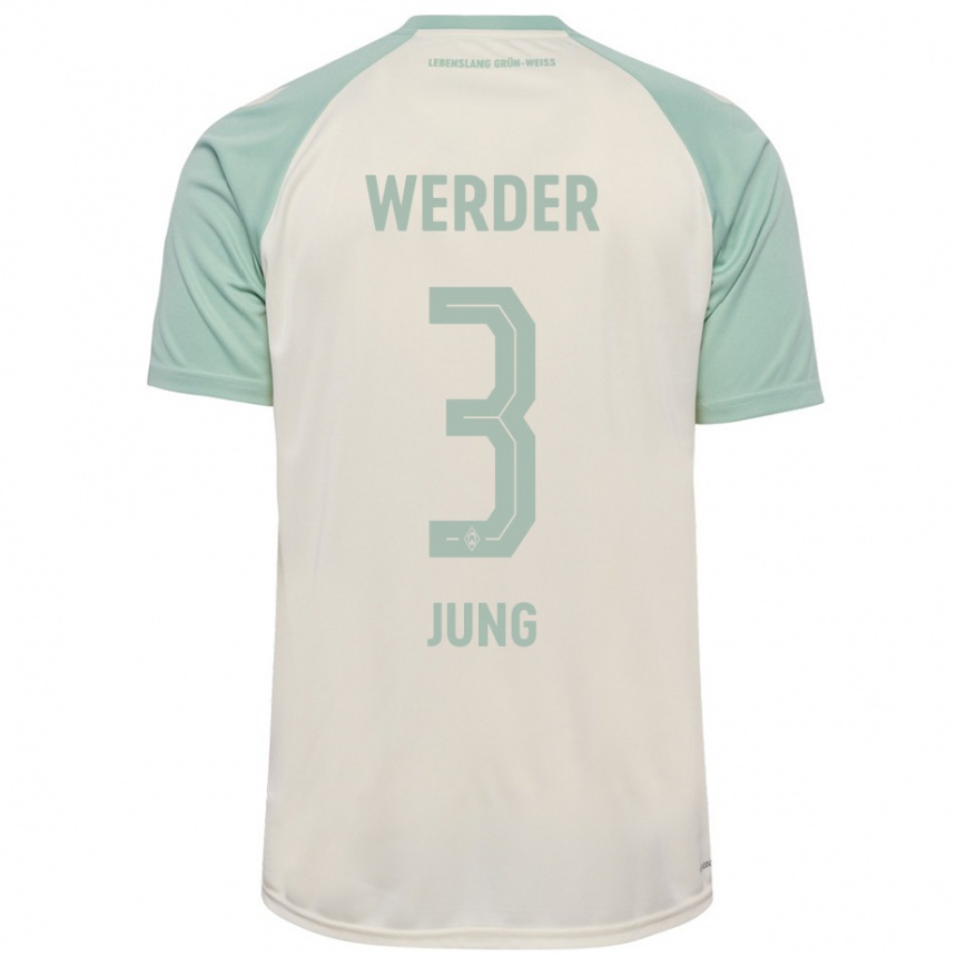 Niño Fútbol Camiseta Anthony Jung #3 Blanquecino Verde Claro 2ª Equipación 2024/25 México