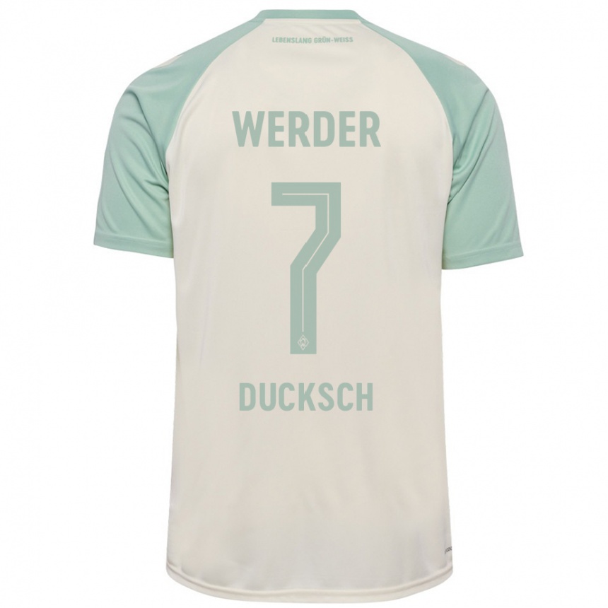 Niño Fútbol Camiseta Marvin Ducksch #7 Blanquecino Verde Claro 2ª Equipación 2024/25 México