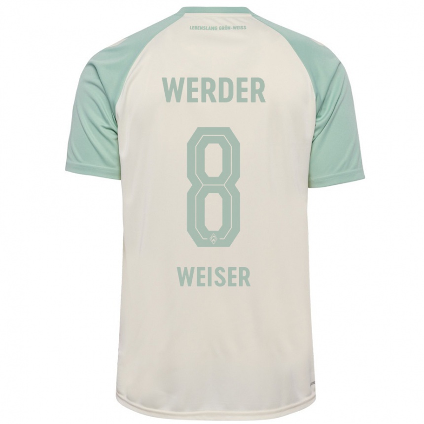 Niño Fútbol Camiseta Mitchell Weiser #8 Blanquecino Verde Claro 2ª Equipación 2024/25 México