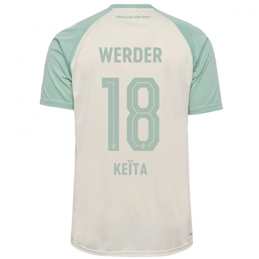 Niño Fútbol Camiseta Naby Keïta #18 Blanquecino Verde Claro 2ª Equipación 2024/25 México