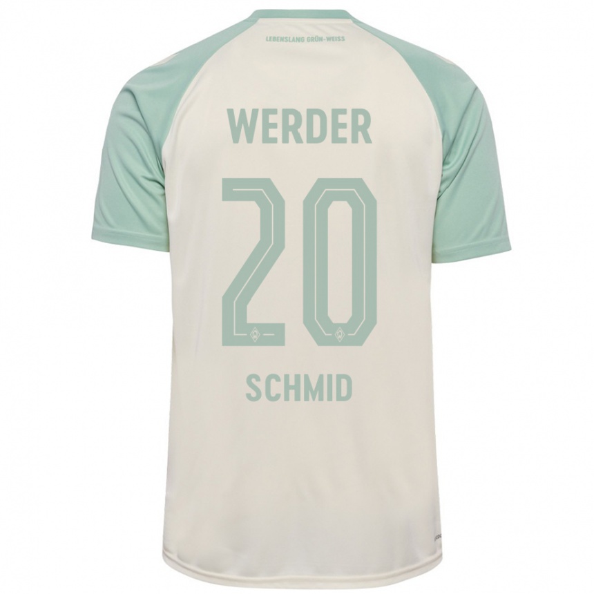 Niño Fútbol Camiseta Romano Schmid #20 Blanquecino Verde Claro 2ª Equipación 2024/25 México