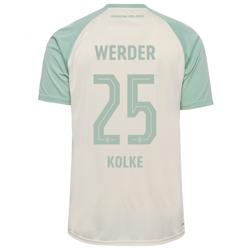 Niño Fútbol Camiseta Markus Kolke #25 Blanquecino Verde Claro 2ª Equipación 2024/25 México