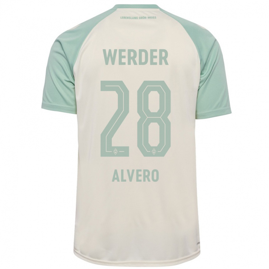 Niño Fútbol Camiseta Skelly Alvero #28 Blanquecino Verde Claro 2ª Equipación 2024/25 México