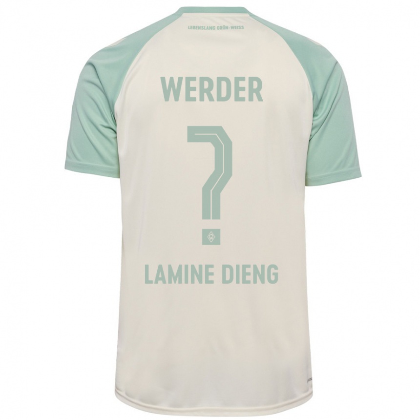 Niño Fútbol Camiseta Mamadou Lamine Dieng #0 Blanquecino Verde Claro 2ª Equipación 2024/25 México