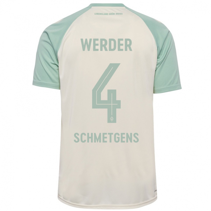 Niño Fútbol Camiseta Mick Schmetgens #4 Blanquecino Verde Claro 2ª Equipación 2024/25 México