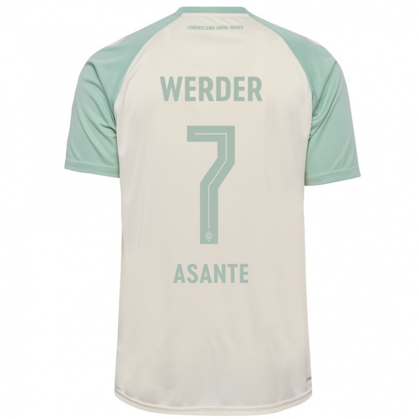 Niño Fútbol Camiseta Davis Asante #7 Blanquecino Verde Claro 2ª Equipación 2024/25 México