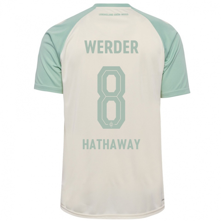 Niño Fútbol Camiseta Max Hathaway #8 Blanquecino Verde Claro 2ª Equipación 2024/25 México