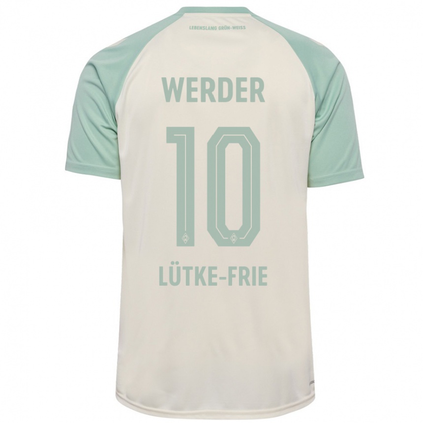 Niño Fútbol Camiseta Dennis Lütke-Frie #10 Blanquecino Verde Claro 2ª Equipación 2024/25 México