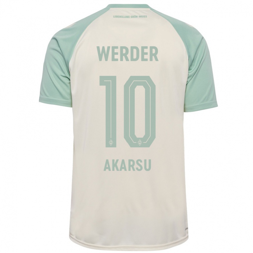 Niño Fútbol Camiseta Mikail Bura Akarsu #10 Blanquecino Verde Claro 2ª Equipación 2024/25 México