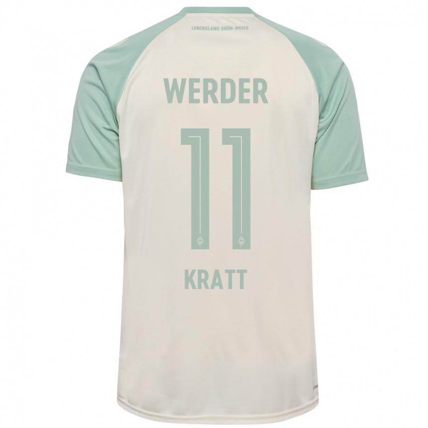 Niño Fútbol Camiseta Ronan Kratt #11 Blanquecino Verde Claro 2ª Equipación 2024/25 México