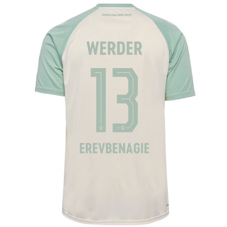 Niño Fútbol Camiseta Paul Erevbenagie #13 Blanquecino Verde Claro 2ª Equipación 2024/25 México