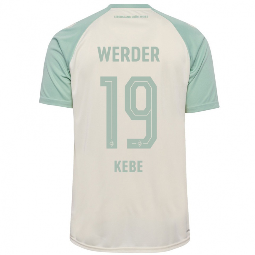 Niño Fútbol Camiseta David Kébé #19 Blanquecino Verde Claro 2ª Equipación 2024/25 México