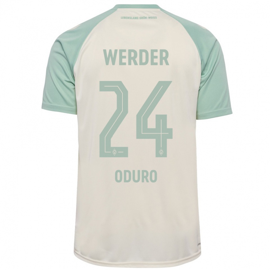 Niño Fútbol Camiseta Ricardo Oduro #24 Blanquecino Verde Claro 2ª Equipación 2024/25 México