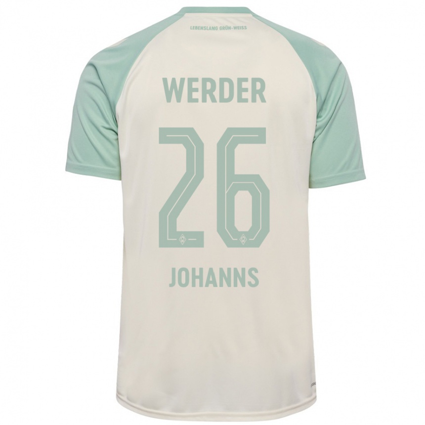 Niño Fútbol Camiseta Lennart Johanns #26 Blanquecino Verde Claro 2ª Equipación 2024/25 México