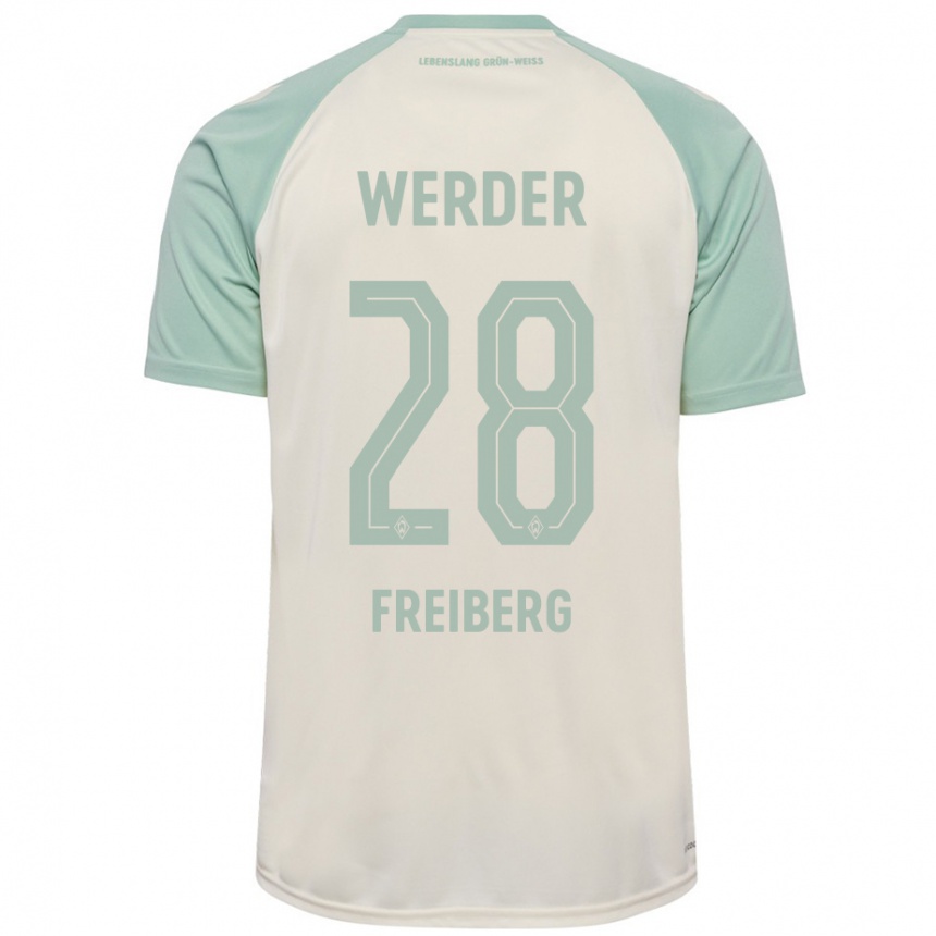 Niño Fútbol Camiseta Piet Freiberg #28 Blanquecino Verde Claro 2ª Equipación 2024/25 México