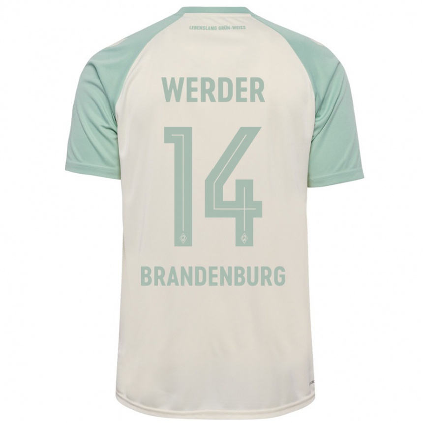 Niño Fútbol Camiseta Michaela Brandenburg #14 Blanquecino Verde Claro 2ª Equipación 2024/25 México