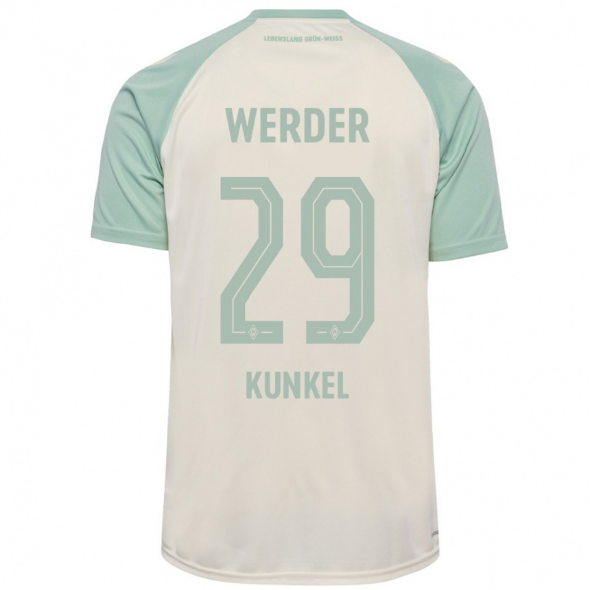 Niño Fútbol Camiseta Melina Kunkel #29 Blanquecino Verde Claro 2ª Equipación 2024/25 México