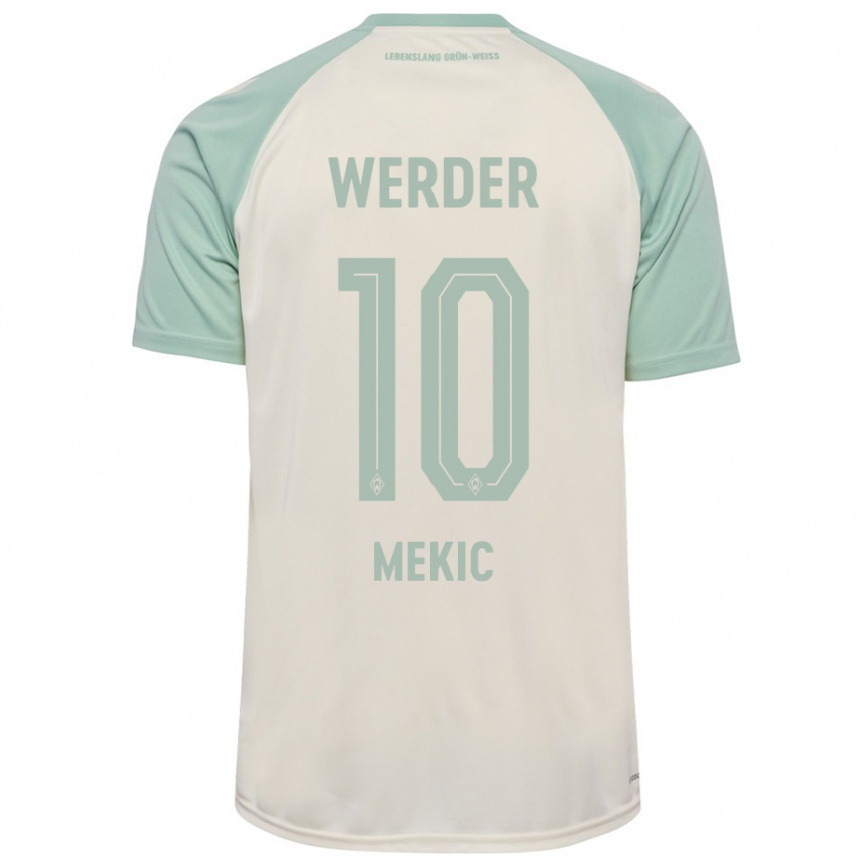 Niño Fútbol Camiseta Elmin Mekic #10 Blanquecino Verde Claro 2ª Equipación 2024/25 México