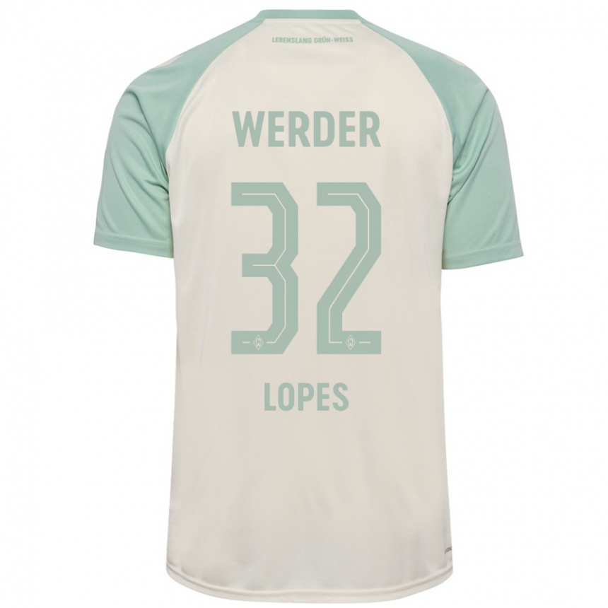 Niño Fútbol Camiseta Eugenio Lopes #32 Blanquecino Verde Claro 2ª Equipación 2024/25 México