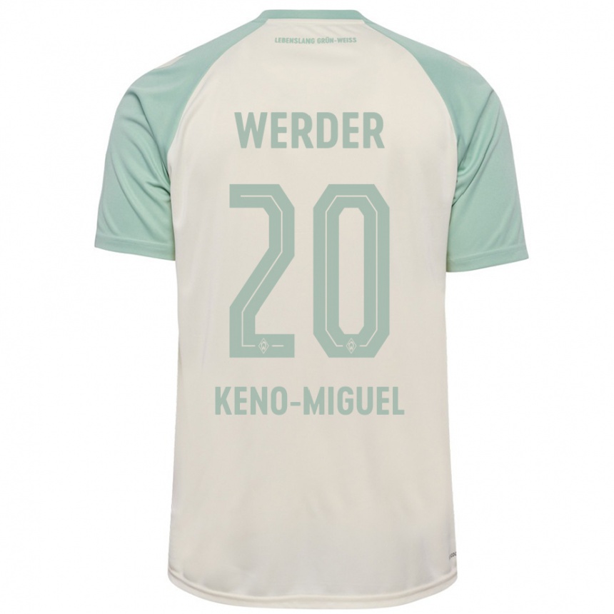 Niño Fútbol Camiseta Keno-Miguel Meyer #20 Blanquecino Verde Claro 2ª Equipación 2024/25 México