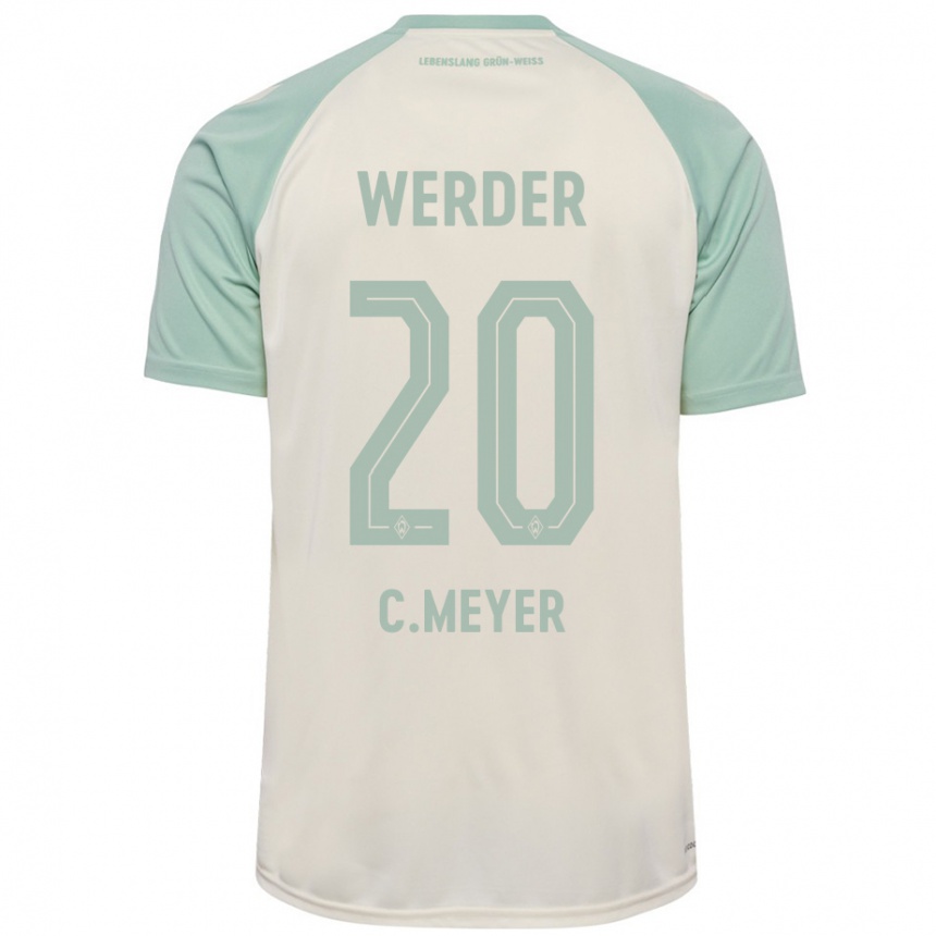 Niño Fútbol Camiseta Christin Meyer #20 Blanquecino Verde Claro 2ª Equipación 2024/25 México