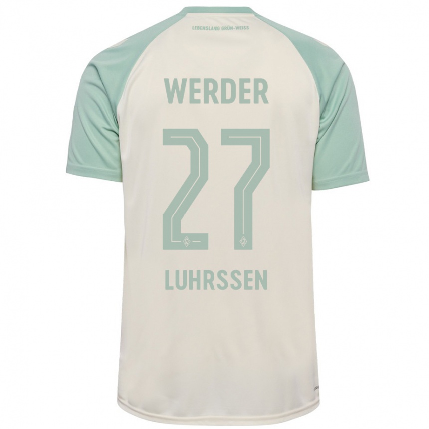 Niño Fútbol Camiseta Nina Luhrssen #27 Blanquecino Verde Claro 2ª Equipación 2024/25 México