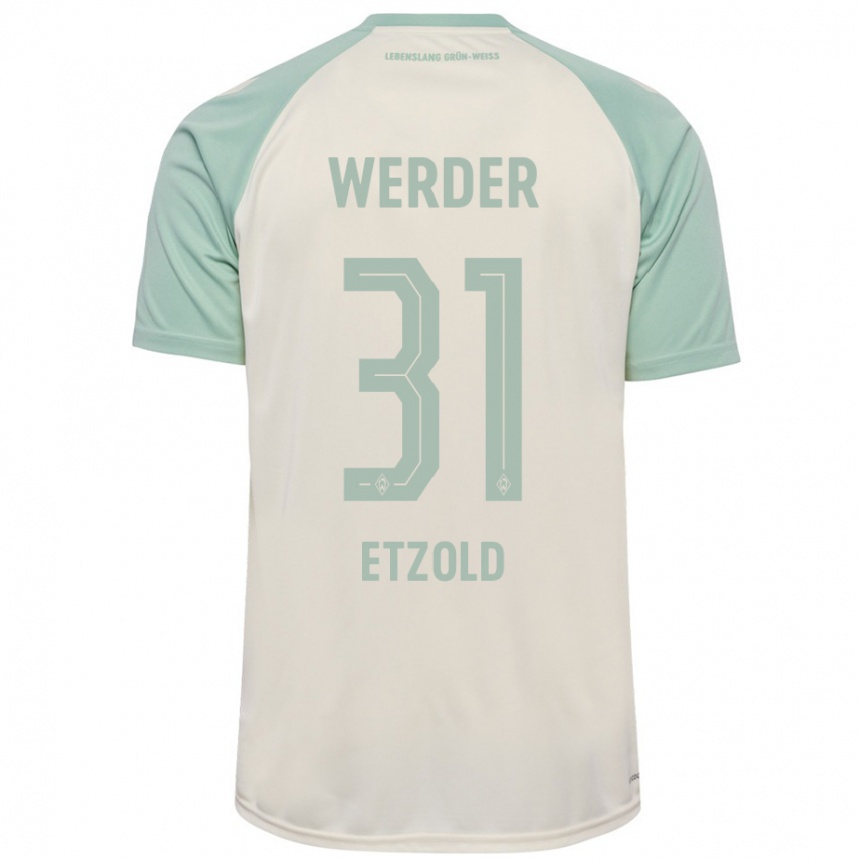 Niño Fútbol Camiseta Hannah Etzold #31 Blanquecino Verde Claro 2ª Equipación 2024/25 México