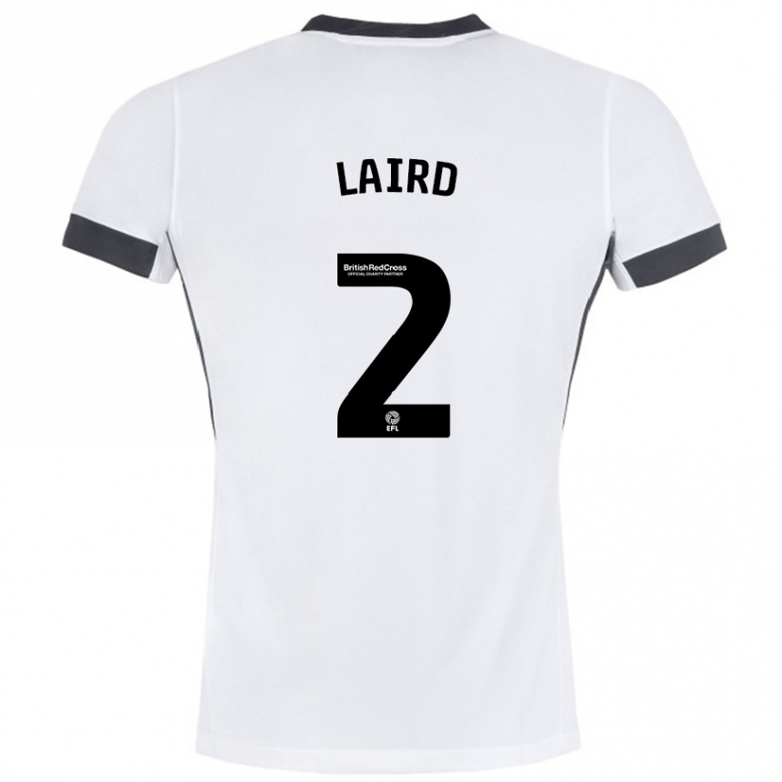 Niño Fútbol Camiseta Ethan Laird #2 Blanco Negro 2ª Equipación 2024/25 México