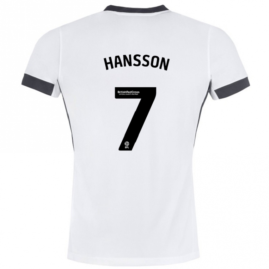 Niño Fútbol Camiseta Emil Hansson #7 Blanco Negro 2ª Equipación 2024/25 México