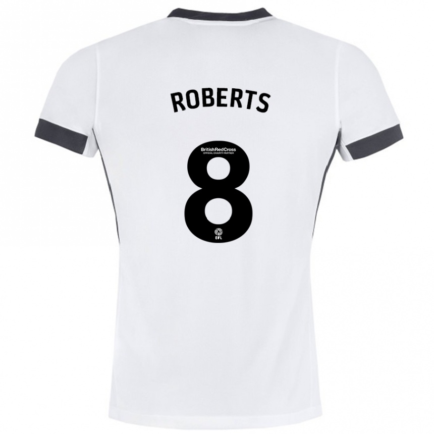 Niño Fútbol Camiseta Tyler Roberts #8 Blanco Negro 2ª Equipación 2024/25 México